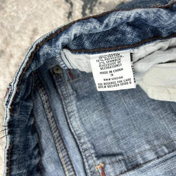 Vintage Bongo Fabulous Flared Jeans Womens 3 Blue Denim Cotton Stretch Low Rise - Picture 4 of 11